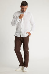 Cotton Casual Brown Pant