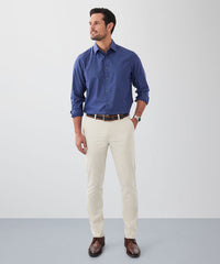 Soft Beige Cotton Casual Pant