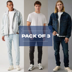 Pack of Three (BLK, DRK BLU, LTE BLU) Jean's