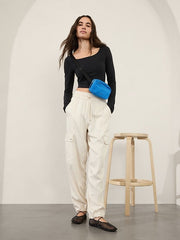 Off White Cargo Trouser For Womens
