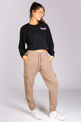 Camel Cargo Trouser For Womens
