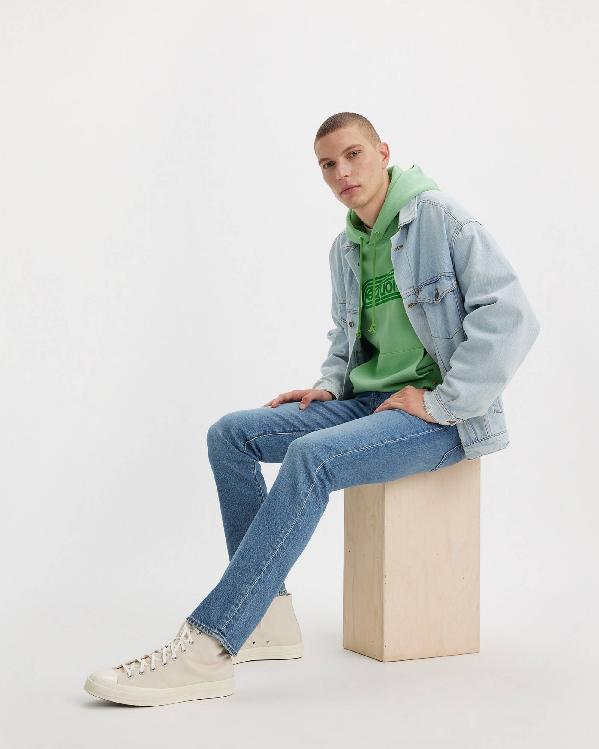 Slim Fit Jeans-Mid Blue