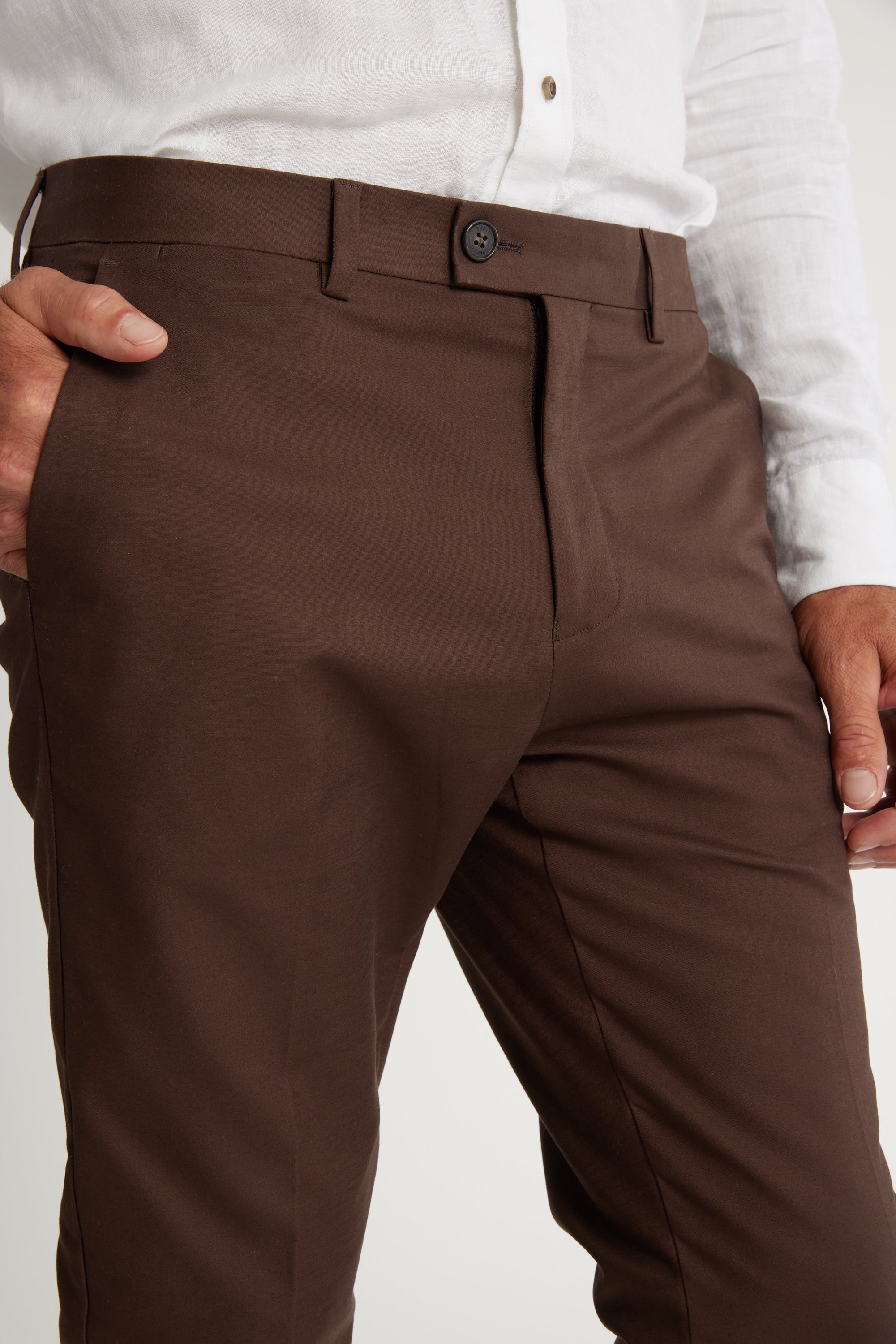 Cotton Casual Brown Pant