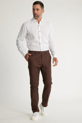 Cotton Casual Brown Pant