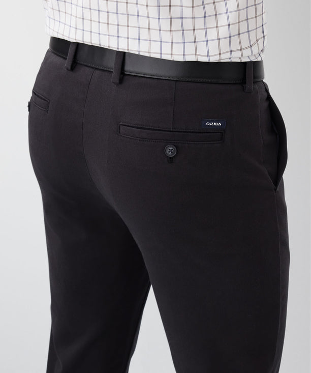 Casual Black Cotton Pant