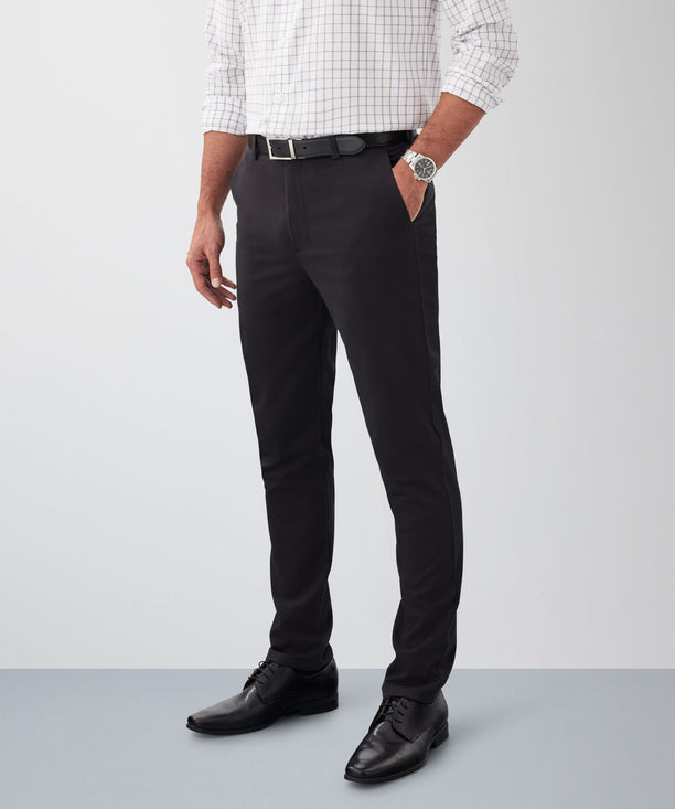 Casual Black Cotton Pant
