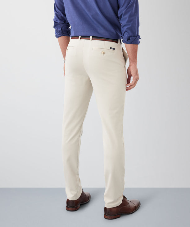 Soft Beige Cotton Casual Pant