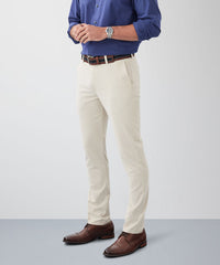 Soft Beige Cotton Casual Pant