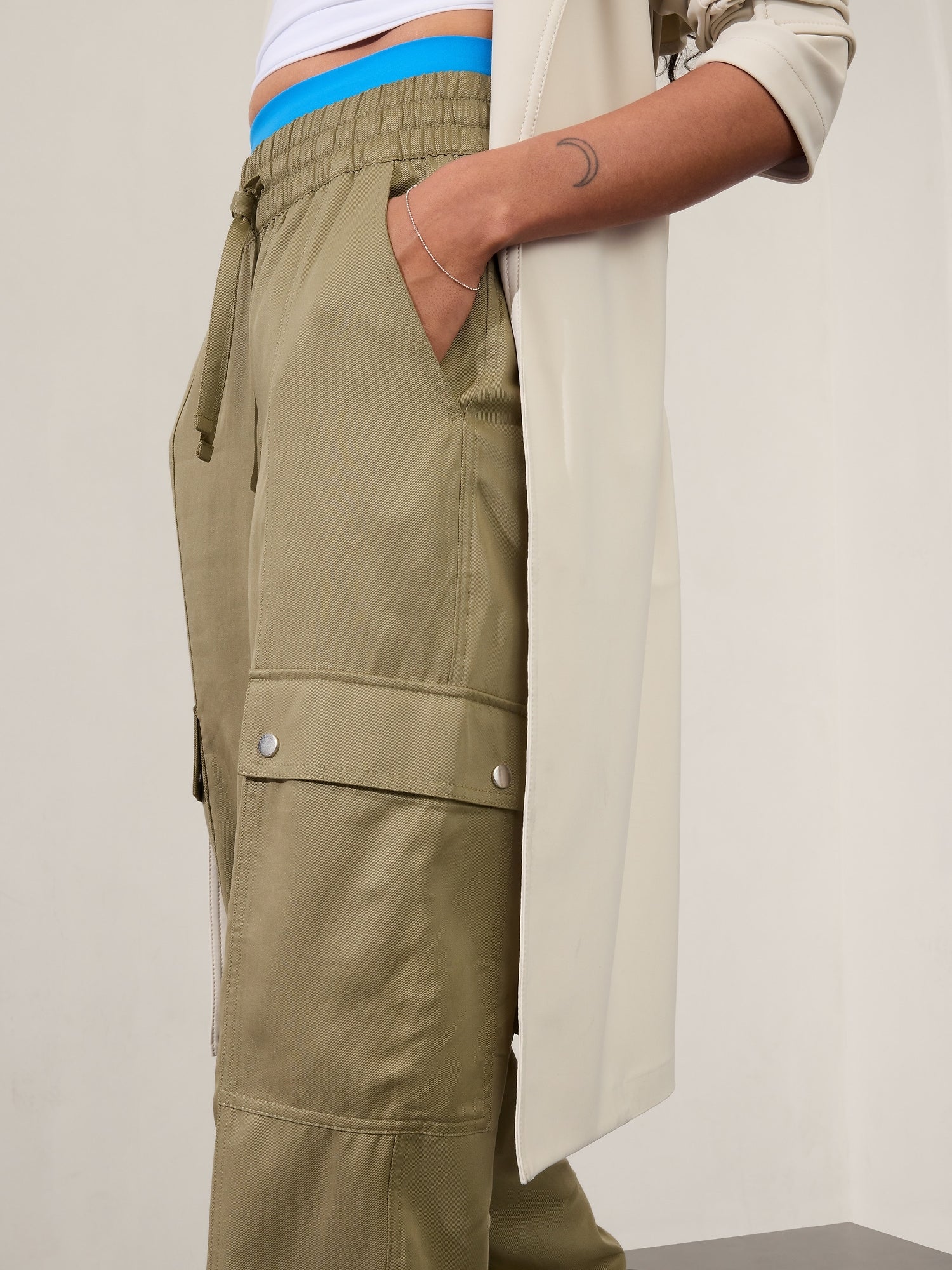 Green Cargo Trouser For Women