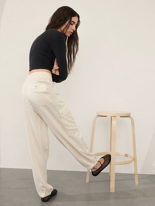 Off White Cargo Trouser For Womens