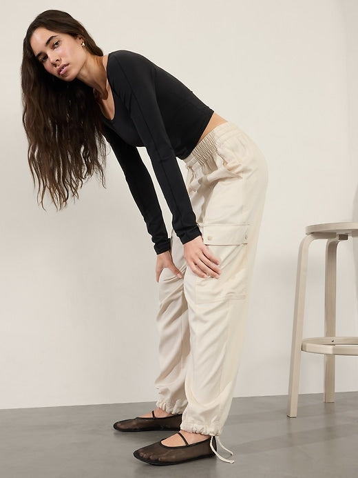 Off White Cargo Trouser For Womens