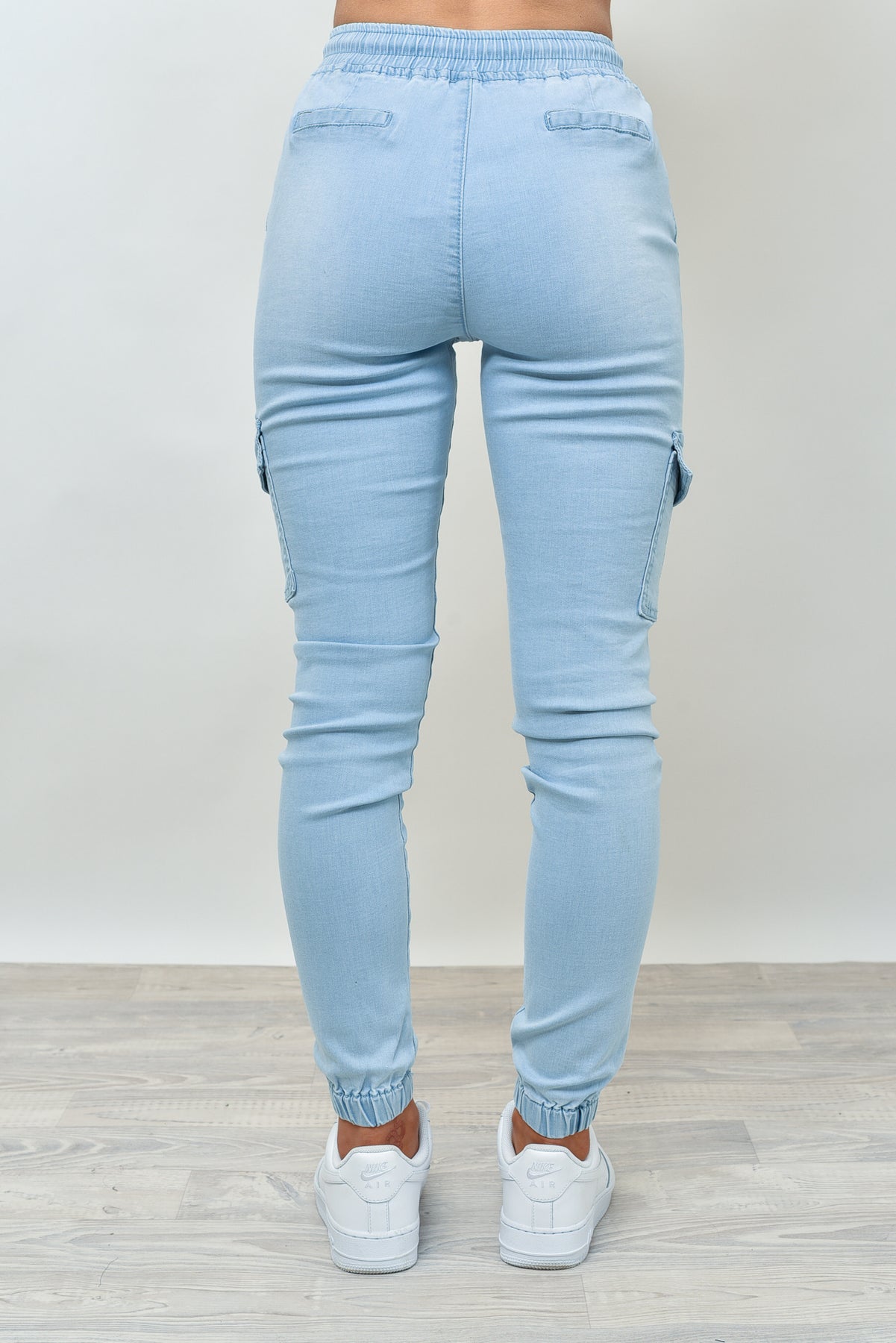 Sky Blue Cargo Trouser For Women